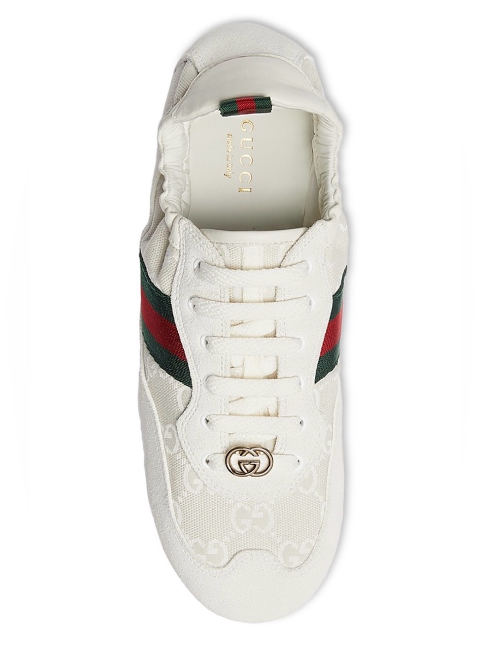 Gucci Women’s Shift Sneakers Off White Suede Size EU 40 - Picture 2 of 11